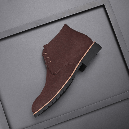 Bottes Antidérapantes En Daim Lacées Élégantes Pour Hommes