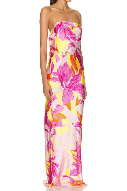 Pauline Laurent® | Maxi robe tubulaire sans bretelles