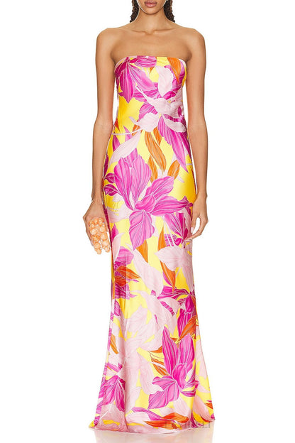 Pauline Laurent® | Maxi robe tubulaire sans bretelles