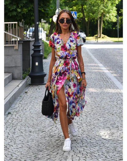 Suzanne - Élégante Robe à Col en V