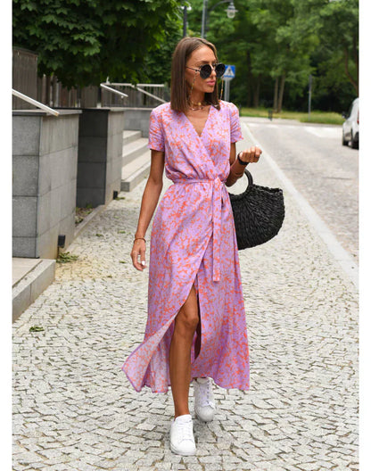 Suzanne - Élégante robe à décolleté en V