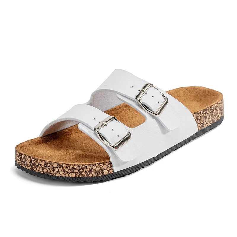 Mules en Cuir à Double Bride Élégantes pour Homme