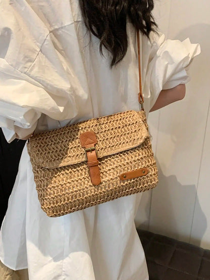 Evelien™ - Sac Bandoulière en Paille Naturelle – L’Accessoire Estival Incontournable