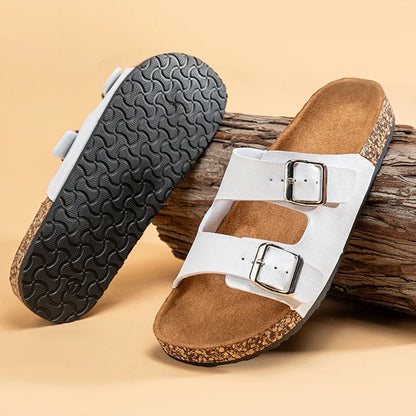 Mules en Cuir à Double Bride Élégantes pour Homme