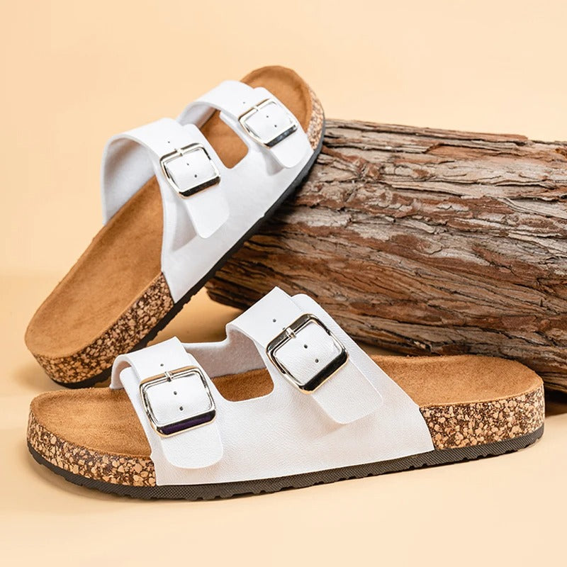 Mules en Cuir à Double Bride Élégantes pour Homme
