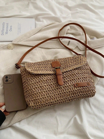 Evelien™ - Sac Bandoulière en Paille Naturelle – L’Accessoire Estival Incontournable