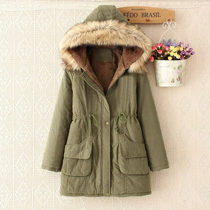 FERONA™ | Manteau Élégant avec Capuche en Fausse Fourrure