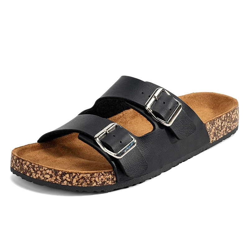 Mules en Cuir à Double Bride Élégantes pour Homme