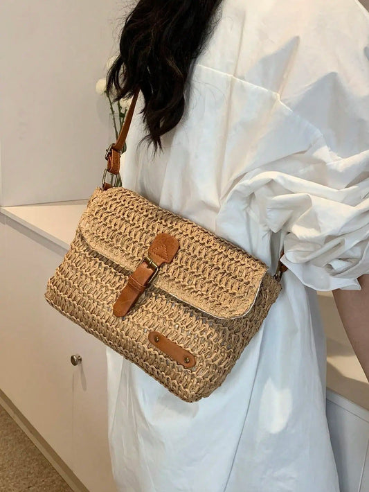 Evelien™ - Sac Bandoulière en Paille Naturelle – L’Accessoire Estival Incontournable