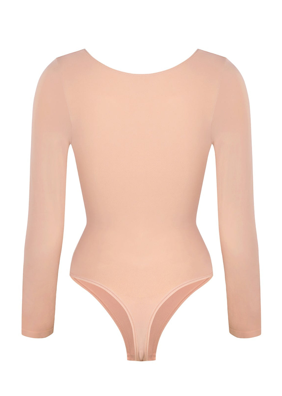 Marcella -  Naadloze Lange Mouw Body met String, Borstondersteuning & Buikcontrole