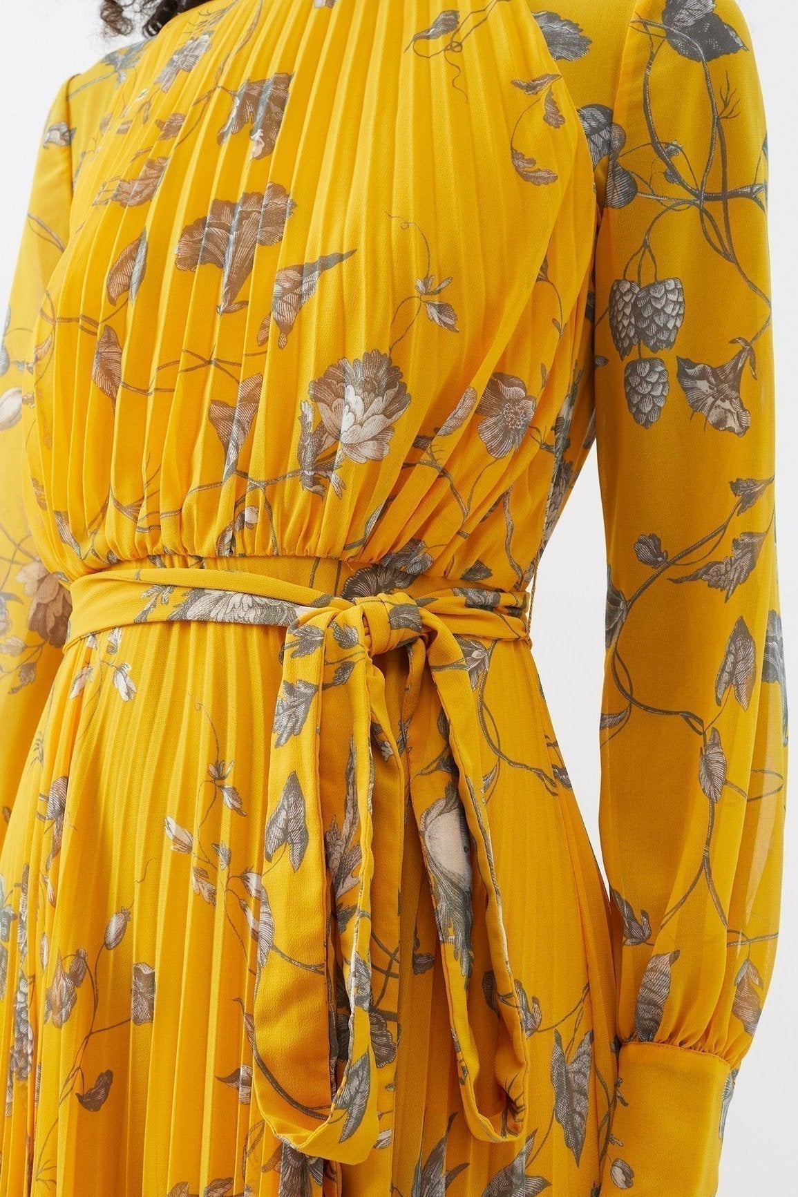 Pauline Laurent® | Robe maxi plissée en mousseline de soie