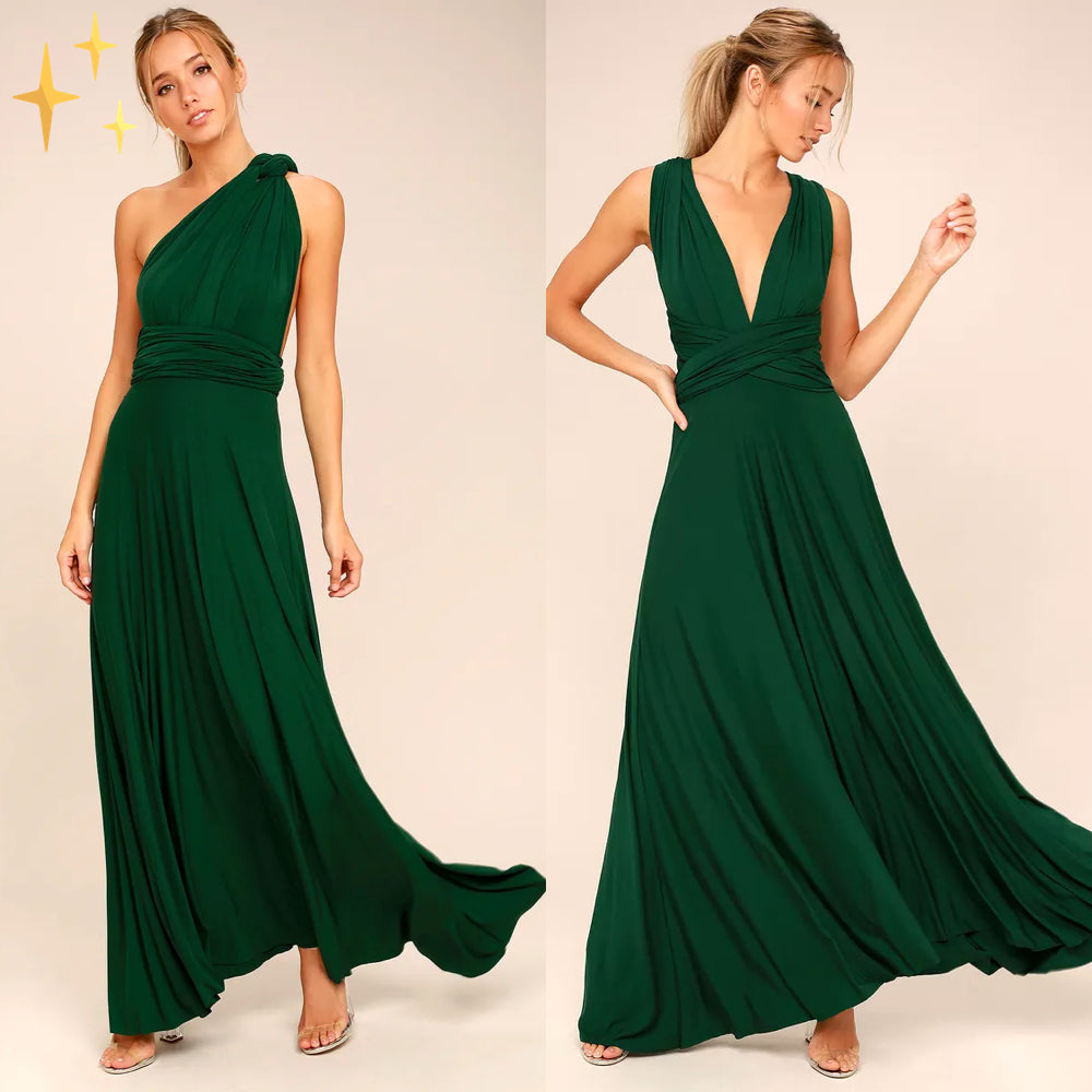 Robe Longue Élégante à Col Halter pour Femme