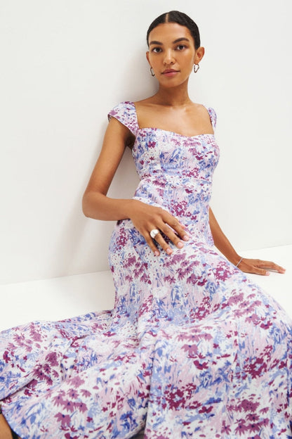Pauline Laurent® | Robe midi évasée imprimée