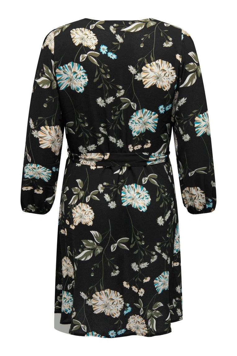 Robe CarLuxmie Noire Fleurie