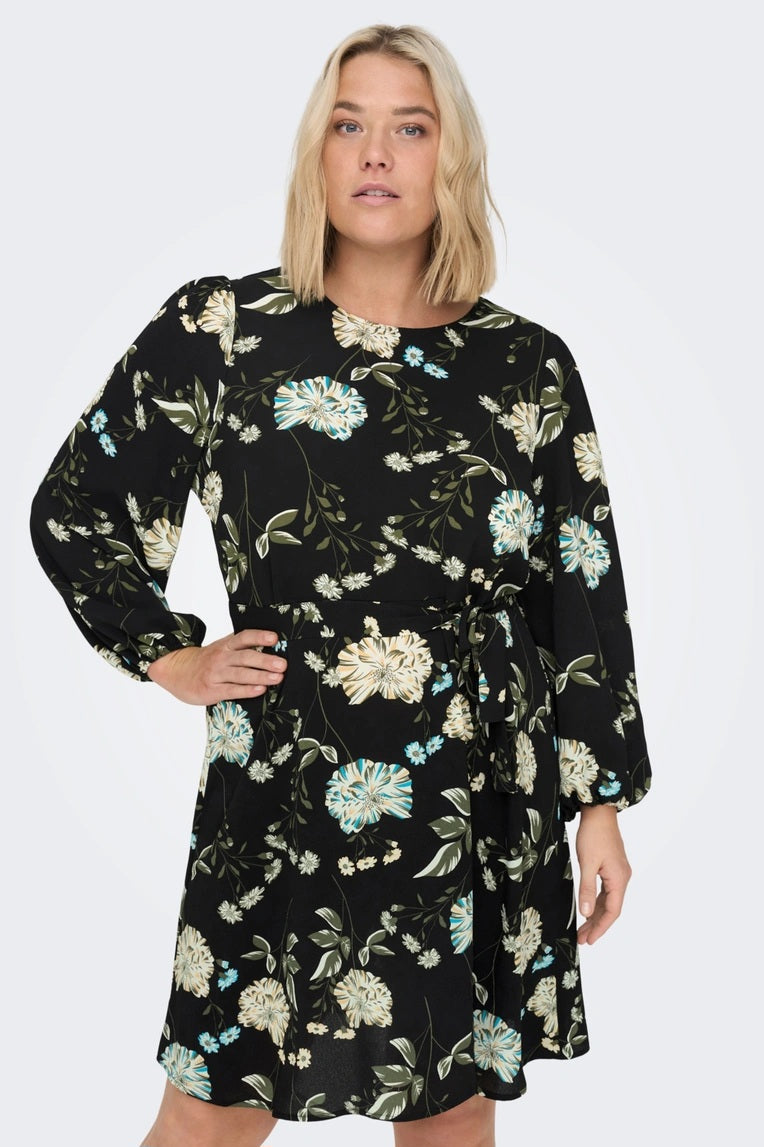 Robe CarLuxmie Noire Fleurie