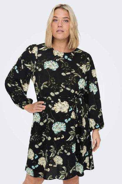 Robe CarLuxmie Noire Fleurie