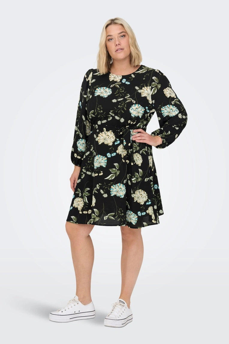 Robe CarLuxmie Noire Fleurie