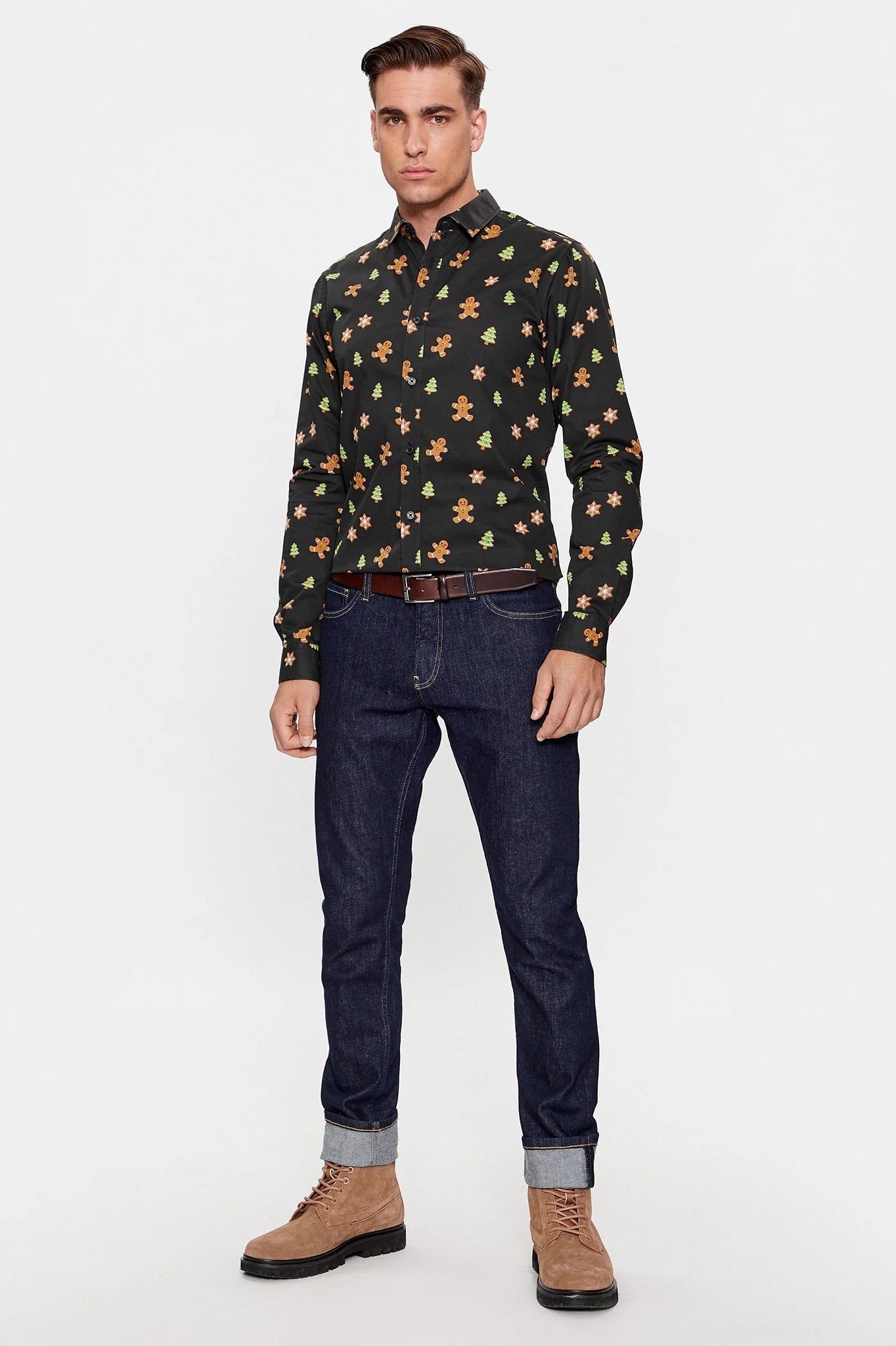 Chemise ONSALF XMAS COOKIE NOIR