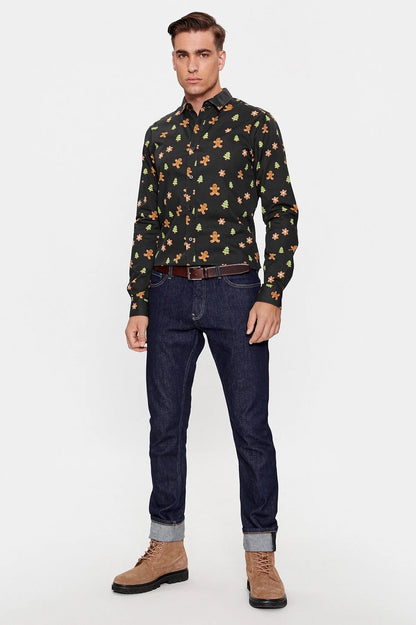 Chemise ONSALF XMAS COOKIE NOIR