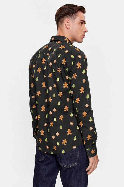 Chemise ONSALF XMAS COOKIE NOIR