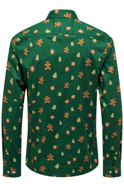 Chemise ONSALF XMAS COOKIE Verte