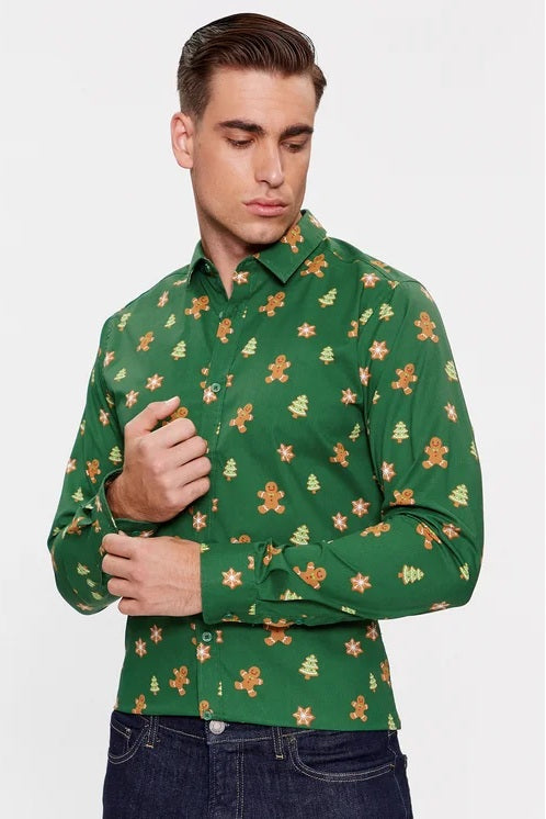 Chemise ONSALF XMAS COOKIE Verte