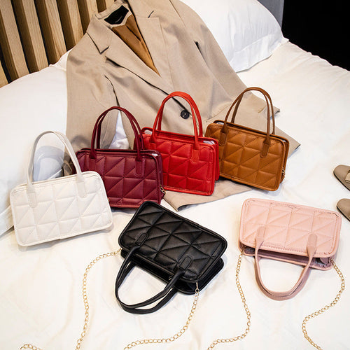 Sac à main en cuir matelassé