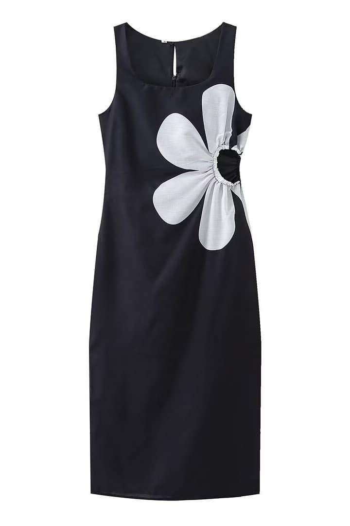 Pauline Laurent® | Robe midi à imprimé floral