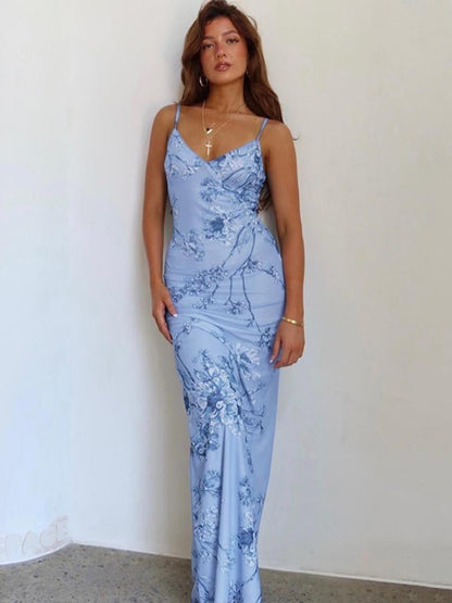 Pauline Laurent® | Maxi robe-slip avec imprimé orchidée