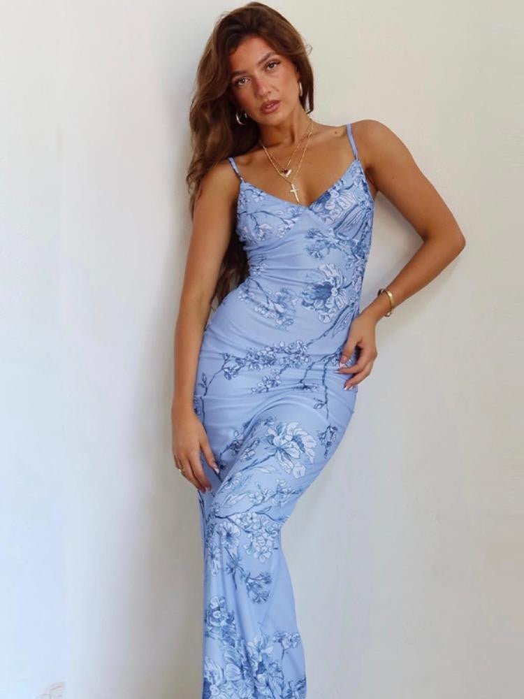 Pauline Laurent® | Maxi robe-slip avec imprimé orchidée