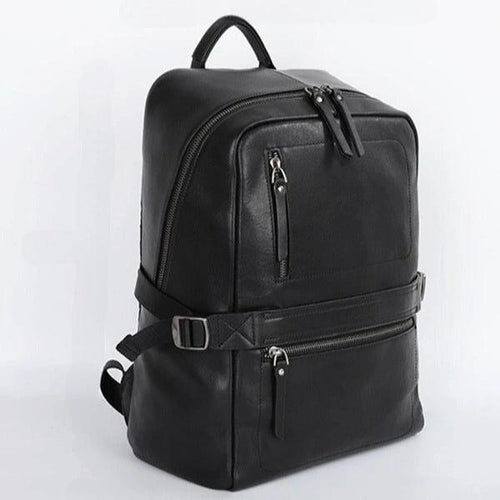 Sac à dos homme en cuir noir