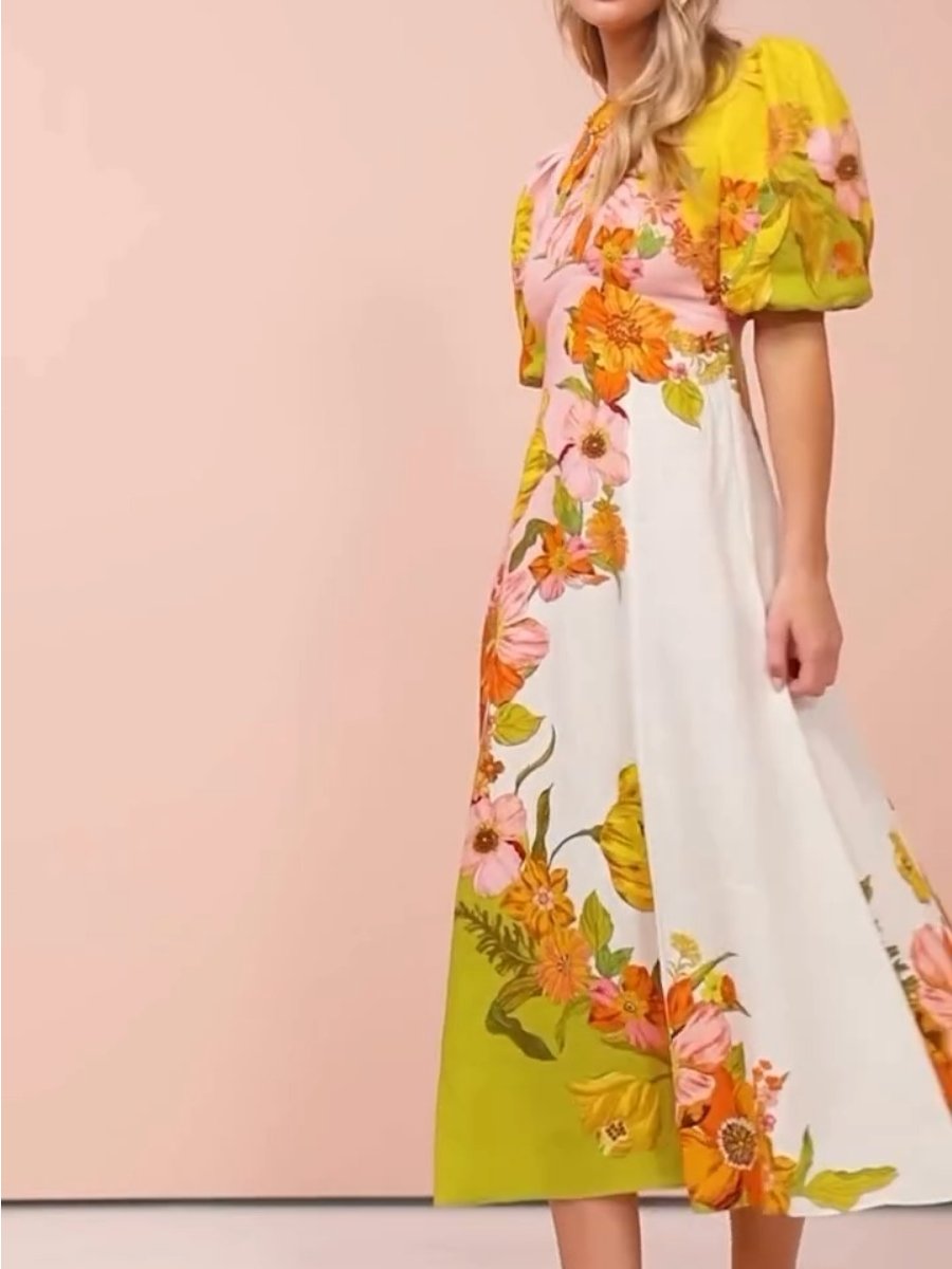 Pauline Laurent® | Maxi-robe à fleurs