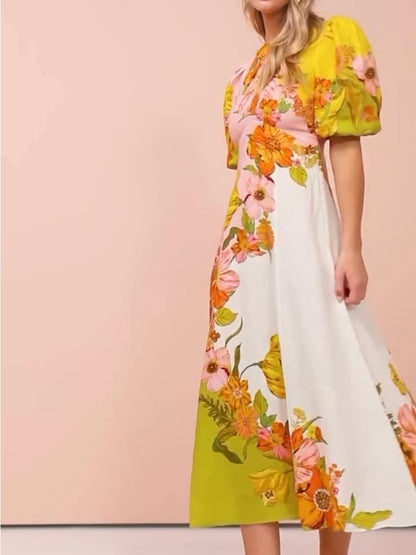 Pauline Laurent® | Maxi-robe à fleurs