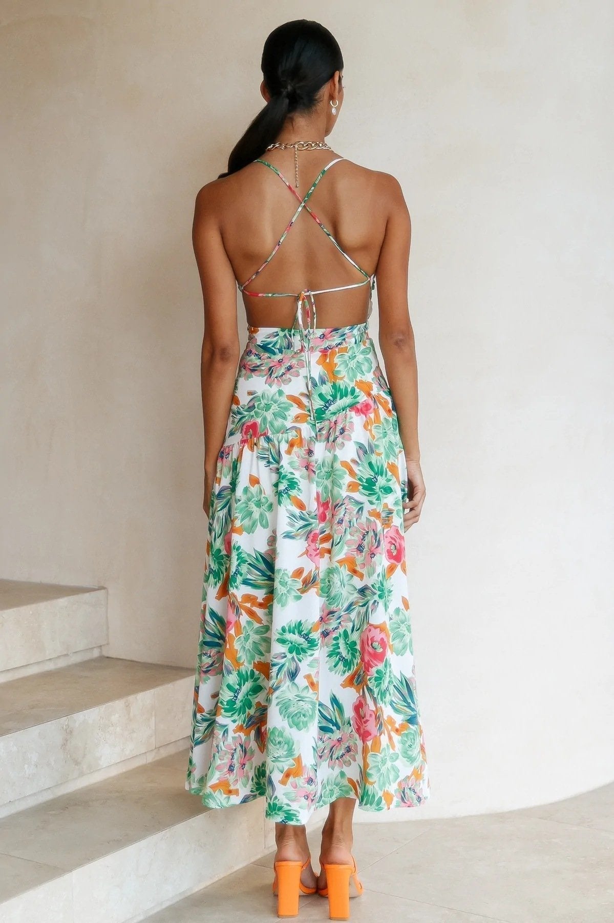 Pauline Laurent® | Robe midi flare imprimée
