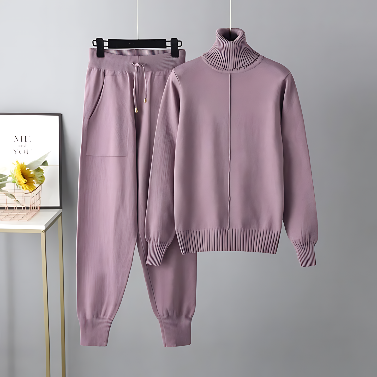 Avril™ | Ensemble Col Rolled Élégant et Confortable