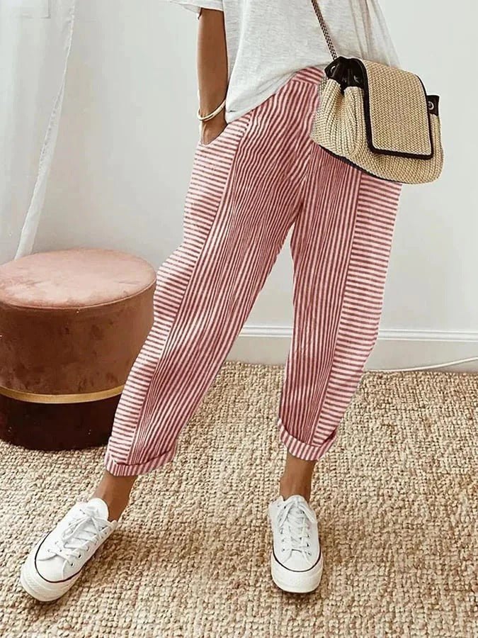 Pantalon à rayures Élégant et polyvalent