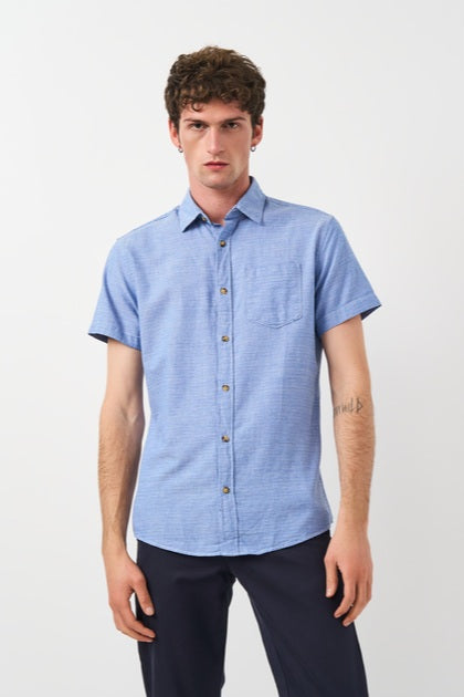 Chemise JORAbel Bleu Manches Courtes