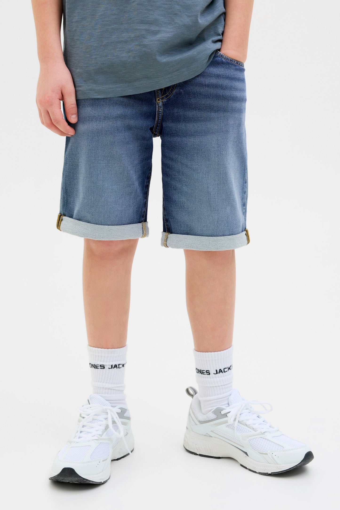 Bermuda JJIRICK en Jeans Medium Bleu