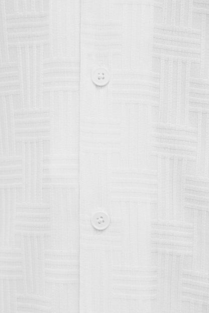 Chemise JjeMatteo Blanc Manches Courtes