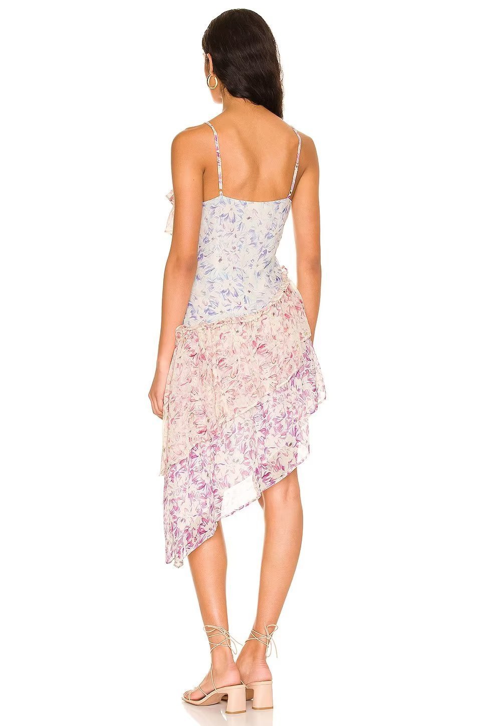 Pauline Laurent® | Mini-robe de slip imprimée à volants en patchwork