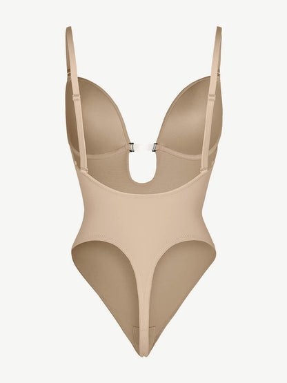 Olivara® – Body une-pièce spécial mariage, décolleté plongeant et dos nu