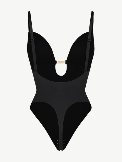 Olivara® – Body une-pièce spécial mariage, décolleté plongeant et dos nu