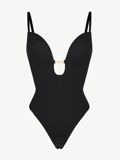 Olivara® – Body une-pièce spécial mariage, décolleté plongeant et dos nu