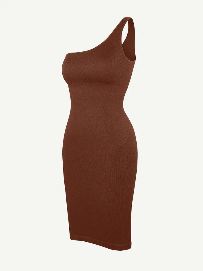 Riba® – Robe Sculptante Asymétrique à Épaule Unique