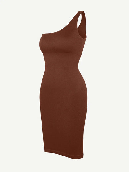 Riba® – Robe Sculptante Asymétrique à Épaule Unique