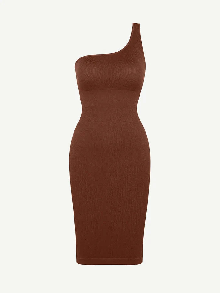 Riba® – Robe Sculptante Asymétrique à Épaule Unique