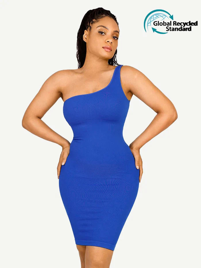 Riba® – Robe Sculptante Asymétrique à Épaule Unique