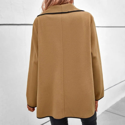 Veste en laine décontractée à manches longues pour femme