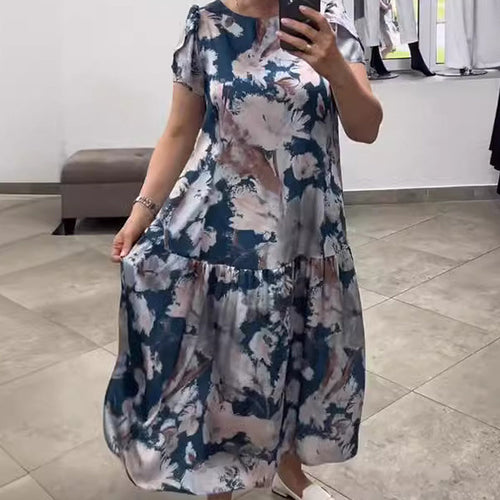 Jill™ | Robe Midi Florale en Coton Élégante