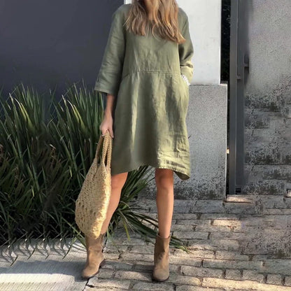Arabella™ | Robe Décontractée en Coton-Lin